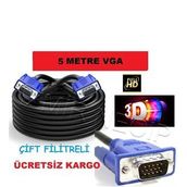 5 METRE PROJEKSİYON VGA KABLOSU KALİTELİ KALIN KABLO