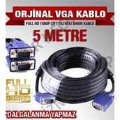 5 METRE VGA KABLOSU BİLGİSAYAR MÖNİTÖR KABLOSU KALİTELİ