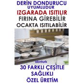 50 Adet Alüminyum Folyo Yemek Kabı 350-500GR Hacim Kap-Kase Yüksek Soğuk+Isıya Dayanan Fırına Uygun