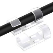 50 Adet Şeffaf Kablo Tutucu Klips Seti – Güçlü Yapışkanlı Kablo Sabitleyici, Masa ve Duvar İçin Kablo Düzenleyici, USB ve Şarj Kablosu Klipsi TV Arkası için Kablo Tutucu Ev Ofis İş Yeri