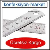 *50cm* Çift Taraflı Paslanmaz Çelik Metal Cetvel