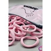 50'li Günlük Kullanım Dayanıklı Kadın Lastik Toka Seti Pembe 4cm - Kadın Yumuşak Lastikli Saç Tokası - Tek Ebat