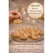 50’li Kahve Kalpli 9 cm Doğal Bambu Kürdan KLNT-KP-KRD-041