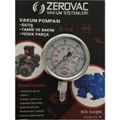 Ø52 mm Alttan Bağlantılı, Gliserinli, 0-60 Bar Basınç Göstergesi - Seçenek 1