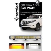 540WATT 105 cm 5 Modlu Çift Renk 3 Sıra Atv Offroad Tekne Aydınlatma LED Bar Lamba