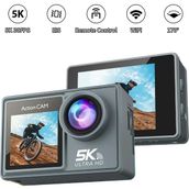 5k Aksiyon Kamerası 4K60FPS Çift IPS Dokunmatik LCD Wifi 170 ° Uzaktan Kumandalı 30M Su Geçirmez 5x Zoom Sarsıntı Önleyici Spor Kamerası