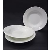6 Adet Beyaz Melamin Çukur Yemek Tabağı 21x3cm Haşlama,kurufasulye Hesaplı Sulu Yemek Kabı Kaliteli