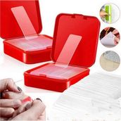 60 Parça Çok Amaçlı İnce Şeffaf Çift Taraflı Bant 1 Cm X 3,5 Cm Nano Bant Duvar Bandı