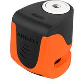 605MVA 5.5mm 120DB Alarmlı ve USB Şarjlı Motosiklet Disk Kilidi (Tüm Vespa Modelleriyle Uyumludur) - Turuncu - Siyah