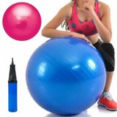 65cm Pilates Topu Pompa Hediyeli Asorti Fitness Pilates Spor