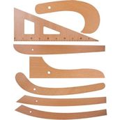 7 Parça Ahşap Riga Takımı, Cetvel 3 Mm, Çok Amaçlı Set - Seçenek 1
