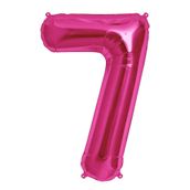 7 Rakamı Pembe 100 cm Folyo Balon