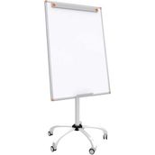 70X100 cm Mobil Yazı Tahtası, Ayaklı, Tekerlekli, Flipchart Özellikli, Laminant Yüzey - Ahşap - Beyaz - Seçenek 1
