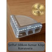 8 Adet Silikon Bebek Çocuk Yaşlı Köşe Koruması Cam Masa Mermer Sehpa Mobilya Şeffaf Kenar Koruyucu
