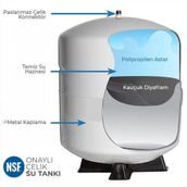 8 Litre Metal Tank 2.2 Galon Su Arıtma Tankı
