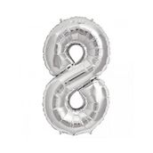 8 Rakam Gümüş Folyo Balon