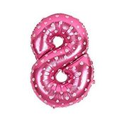 8 Rakamı Pembe 40 cm Folyo Balon