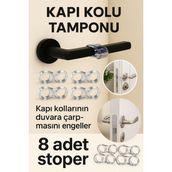 8'li Kapı Kolu Koruyucu Şeffaf Stoper 8 Adet