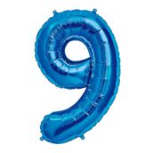9 Rakam Grabo Mavi 100 cm Folyo Balon