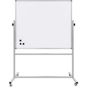 90X120 cm Manyetik Yüzeyli, Döner Ayaklı Çift Taraflı Hareketli Yazı Tahtası - Ahşap - Beyaz - Seçenek 1