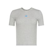A- Modal Rib Kadın Gri T-Shirt