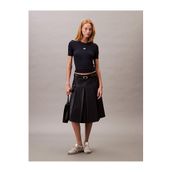 A- Modal Rib Lacivert Kadın T-Shirt