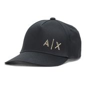 A | X ARMANI EXCHANGE Erkek A|x Siyah ve Altın Beyzbol Şapkası, Tek Beden, Siyah, Tek Beden