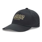 A | X ARMANI EXCHANGE Erkek Axe Milano Siyah ve Altın Beyzbol Şapkası, Tek Beden, Siyah, Tek Beden