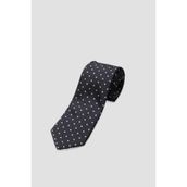 Abbate Kravat 8 cm Mikrofiber Polyester Antrasit Erkek Puantiyeli Kravat