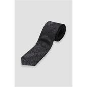 Abbate Kravat 8 cm Mikrofiber Polyester Siyah Erkek Desenli Kravat