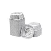 abnturk 50 Adet Kare Alüminyum Sütlaç Kasesi 10X10CM 240GR Aşure Kabı Yüksek Isıya Dayanaklı Fırın Için Kap