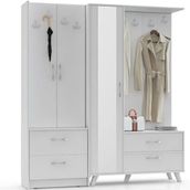 Abre VM-342348 Beyaz Portmanto