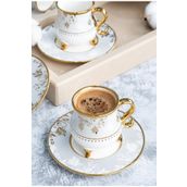 Acar Amory 90 ml 6 Kişilik Kahve Fincanı Takımı