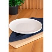 Acar Aria Porselen Yuvarlak Pasta Tabak 20 cm Bulaşık Makinesinde Yıkanabilir Şık Beyaz Tasarım