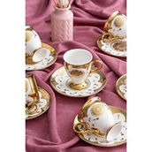 Acar Zaira 6 Kişilik 90 ml Altın Kahve Fincanı Takımı