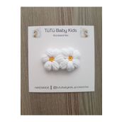 Accessories Papatya Saçsız Bebek Tokası, Az Saçlı Kız Bebek Tokası, Çıtçıtlı Toka ( Tek )