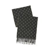 AC&Co / Altınyıldız Classics Erkek Siyah-yeşil Desenli Atkı Siyah - Yeşil