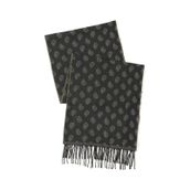 AC&Co / Altınyıldız Classics Erkek Siyah-yeşil Desenli Atkı Siyah - Yeşil