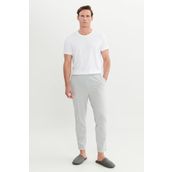 AC&Co/Altınyıldız Classics Erkek Gri Melanj Pamuklu Standart Fit Normal Kesim Beli Lastikli Cepli Pijama Altı, Gri Melanj, M