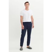 AC&Co/Altınyıldız Classics Erkek Lacivert Pamuklu Standart Fit Pijama Altı Normal Kesim Beli Lastikli Cepli, Lacivert, M