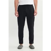 AC&Co/Altınyıldız Classics Erkek Siyah Pamuklu Standart Fit Pijama Altı Normal Kesim Beli Lastikli Cepli, SYH, S