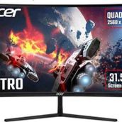 Acer Nitro EI322QURPBMIIPPX 80CM 31.5 Inç Zeroframe Wqhd Curved 1500R 165Hz Freesync Premium Pro Displayhdr 400 Va LED Siyah Ecodisplay Gaming Monitor