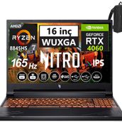 Acer Nitro V16 ANV16-41 Amd R7 8845HS Aı 32GB Ddr5 512GB SSD 8GB/RTX4060 Freedos 16" 165Hz Wxuga IPS Taşınabilir Bilgisayar WNHQRUEY00305+WEBLEGELSINÇANTA