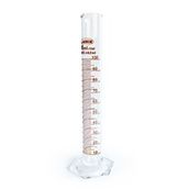 Achem 100ml Cam Mezür Uzun Form Kırmızı Skala Şeffaf