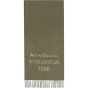 Acne Studios Yeşil Kadın Yün Atkı - Koyu Yeşil - Standart