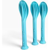 Açsel Plastik Çatal Kaşık Bıçak Seti Kamp Piknik Restoran Paket Servis Yemek Seti 3’lü - Turkuaz