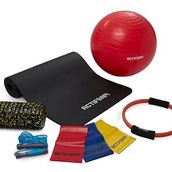 Actifoam Premium Tam Pilates Seti (Kırmızı, 55 cm Top)