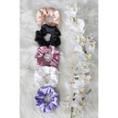Activforte 5’li Saten Saç Tokası Seti | Siyah Beyaz Pembe Krem Lavanta | Yumuşak Kumaş Scrunchie Toka