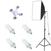 Ada Greenbox 4 Duylu Softbox +2m Işık Ayağı + 4X20 Wat LED Lamba (7200 Lümen)