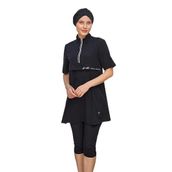 Adasea 251603 Siyah Yetta Yarım Kol Tesettür Mayo